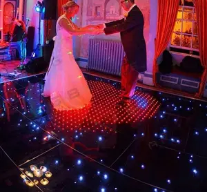 Fabrika doğrudan satış taşınabilir paneller parlayan led yıldız ışıklı dans zemini ışık düğün dekorasyon için kulübü parti disko