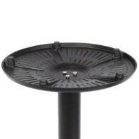 Base de table ronde en fonte noire gaufrée, support de table en métal à piétement unique pour table carrée de bistrot, café, restaurant, OEM