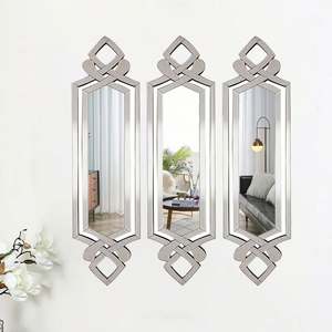 Wholesale Luxury Glass Modern Frameless Large Full Length Long 3D Art Decorative Handmade Hanging <b>Wall</b> <b>Mirror</b> - Product Image 1