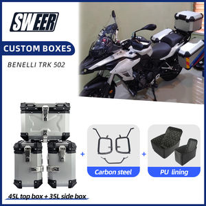 ชุดกล่องเก็บของสำหรับรถมอเตอร์ไซค์ <span class=keywords><strong>Benelli</strong></span> Trk <span class=keywords><strong>502</strong></span> กล่องหลังและกล่องข้าง ทำจากอลูมิเนียมอัลลอยด์ กล่องเก็บของด้านบน กล่องเก็บของด้านข้าง กล่องเก็บเครื่องมือ กล่องแบบกำหนดเอง - Product Image 3