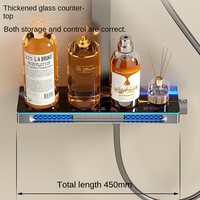 Système de douche de luxe pour salle de bain, ensemble de douche à effet pluie en laiton, montage mural, thermostatique, douche numérique intelligente avec massage des épaules