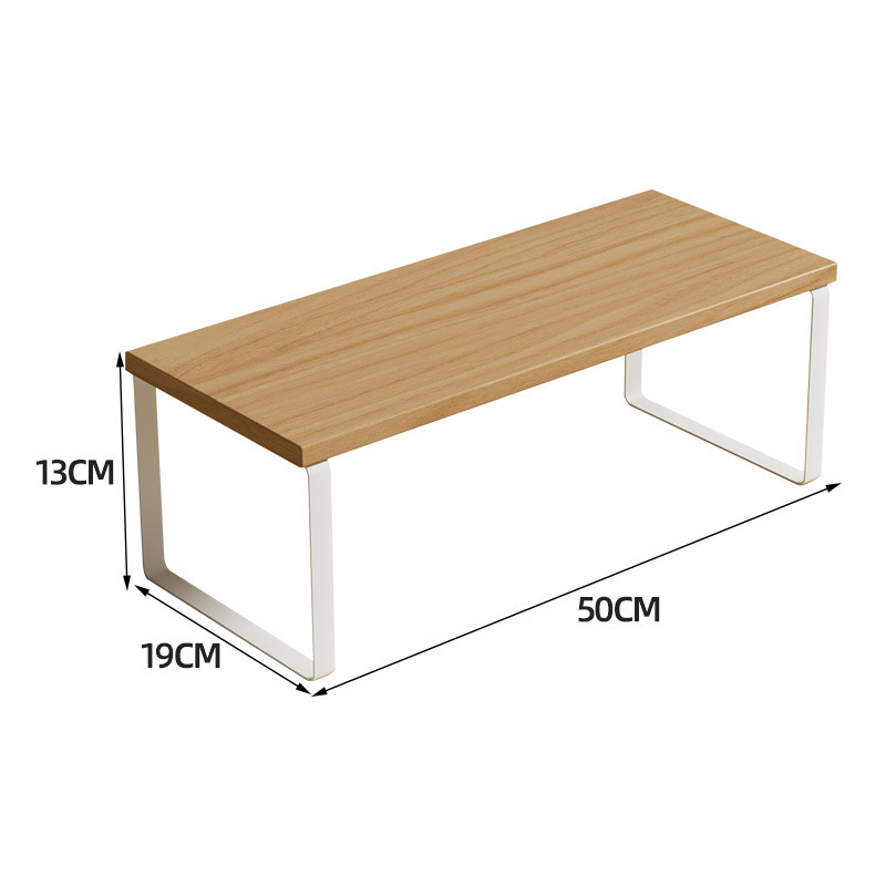 Natural wood color with white frame, small size 50X19X14.2CM