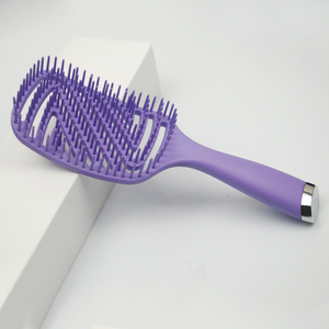 カスタマイズされた理髪店のヘアスタイリングABSもつれを解消するヘアブラシストレートナーコーム - Product Image 5