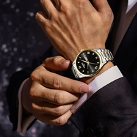Jam Tangan Pria 2626 Men Watch De Luxe Stainless Steel Quartz Tahan Air dengan Logo Custom, Pesanan Partai Kecil