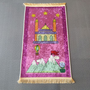 Tapis de prière interactif en polyester brodé pour cadeau islamique Ramadan pour petits enfants musulmans - Product Image 3