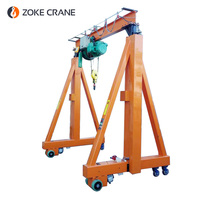 Mini-grue portative électrique mobile de chantier pour levage de charges lourdes (1, 2, 3, 5 tonnes) pour travaux intérieurs et de construction