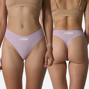 Sk1215 Của Phụ Nữ Overlock Rắn Traceless Băng Lụa Giữa Eo Yoga C'Becrotch Chống Vi Khuẩn Không Hông Vô Hình Bikini Quần - Product Image 2