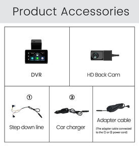 Caméra de tableau de bord de voiture HD 4G à double objectif, surveillance à distance, vision nocturne, WiFi, GPS, enregistreur de conduite de véhicule - Product Image 4
