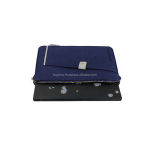 High Quality Lightweight Navy Blue Felt Laptop Sleeve Bag Notebook Cover Premium Product Type - Product Image 2