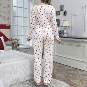 European American Style Autumn Winter Loungewear <b>Sexy</b> Casual Fashion Breathable Knitted Long-Sleeved <b>Women</b> - Product Image 4
