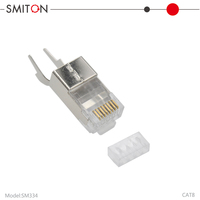 Konektor Ethernet RJ45 Konektor Modular Crimp Ethernet Colokan Cat8