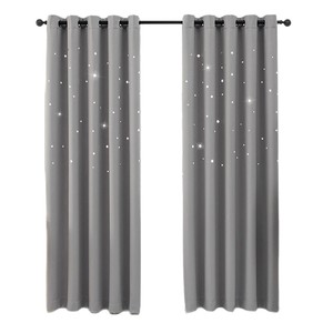 Cortinas de Globos con Acabado de Estrella Hueca de <span class=keywords><strong>Color</strong></span> Sólido, Modernas, de Poliéster, con Alto Nivel de Sombreado, Insonorización, Aislamiento Térmico y Protección Solar - Product Image 5