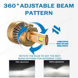 Buen precio G125 50000lm Super alta potencia LED coche faro bombillas H1 H4 H11 9005 9006 9012 400 vatios H11 faros Led para coche - Product Image 4