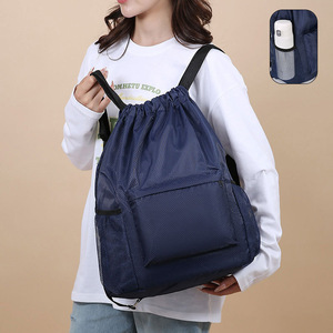 <b>Drawstring</b> <b>Backpack</b> Sports Outdoor Bag 20L Waterproof Large Capacity Gym Travel Bag Unisex Solid Color - Product Image 4