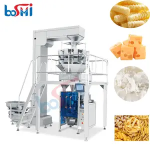 Full Automatic weighing filling packaging cutting sealing Multifunction nuts potato chips packing machine