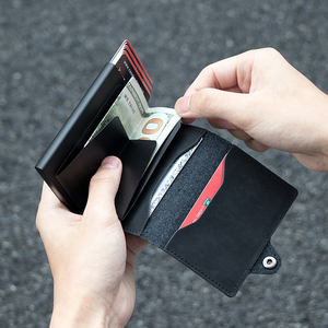 Casekey Men's Business Smart <b>Wallet</b> Button Closure RFID Blocking PU Leather Slim Multifunctional Credit <b>Card</b> <b>Holder</b> - Product Image 3