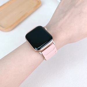 أحزمة ساعات رياضية نسائية إبداعية بالجملة، من الفولاذ المقاوم للصدأ، باللون الأبيض والوردي، سوار ساعة ذكية مغناطيسي من السيليكون - Product Image 4