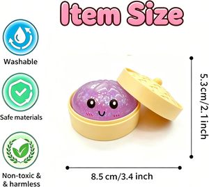 En gros, Jouet sensoriel anti-stress en TPE, boule à presser en forme de boulette de maltose ou de boule de pâte, avec design de boulette de cuisson à la vapeur, unisexe 14+ - Product Image 2