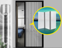 Pintu Lipat Kristal Transparan Bergaya, Pintu Interior, Penghalang Minyak Dapur, Kedap Suara, Tahan Air