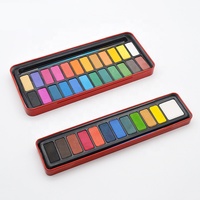 Set di 24 Colori Acquerello Vivaci Leggero e Portatile Set di Colori ad Acqua Solidi