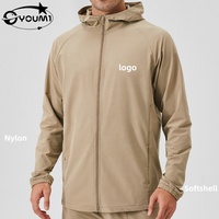 Veste coupe-vent softshell légère en nylon avec logo personnalisé ODM, réfléchissante, pour la course à pied, les activités de plein air, la randonnée, les sports, pour hommes