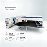 Machine de poinçonnage à tourelle CNC pour tôles métalliques de haute précision avec moteur servo et contrôle PLC