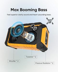 Inwa Jobsite for V2.0 2.0 <b>Channel</b> 5-10W Outdoor Portable Wireless Home Theatre Boombox with Phone Charger Loud Speakers - Product Image 4