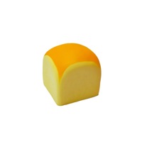 Produit populaire transfrontalier Xiaohongshu, best-seller : Pain hawaïen carré en PU jaune, simulation de pain, à rebond lent, doux et moelleux
