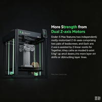 Creality Ender 5 Max Büyük Format 3D Yazıcı 400x400mm Yüksek Hızlı FDM Makinesi Prototipleme ve Modeller için Toplu Üretim