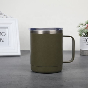 14oz Eco-Friendly Stainless Steel Thermal Coffee <b>Mug</b> with Handle and Splash Proof Lid 6-12 Hours Insulation for Travel - Product Image 2