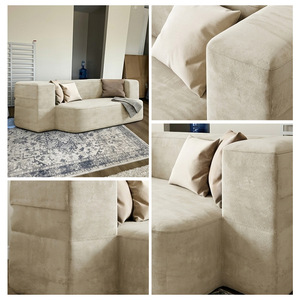 Divano in Spugna ad Alta Densità Compresso Sottovuoto, Divano Reclinabile Senza Telaio, Imballaggio Arrotolato in Scatola per Arredamento Salvaspazio - Product Image 4
