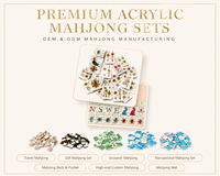 Ensemble de tuiles de mahjong américaines en acrylique gravées bleu patriotique de luxe personnalisé, tapis, supports, jeu de table de mahjong, cadeaux, divertissement de casino