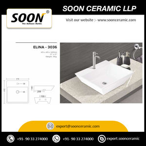 อ่างล้างหน้าครึ่งฐานสำหรับบ้านสำนักงานและวิลล่าหรูหรา - Product Image 5