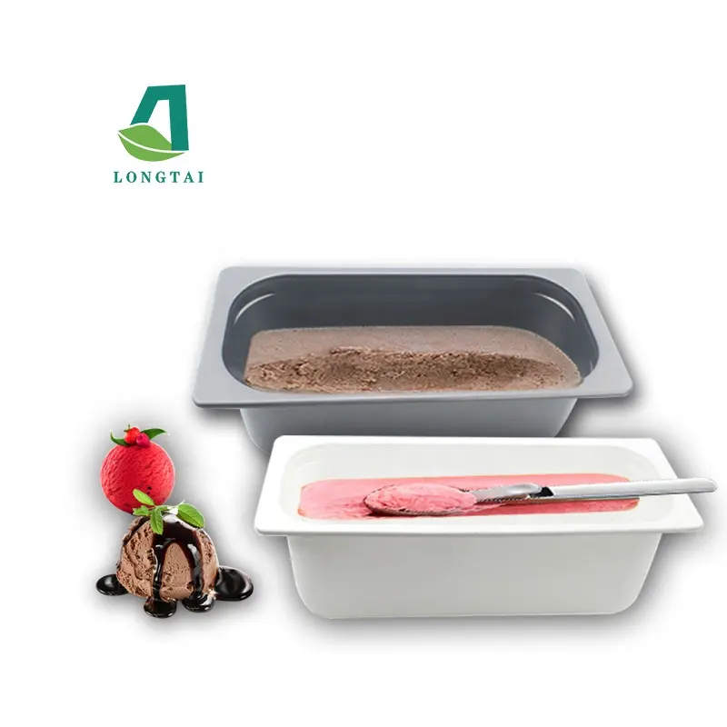 Crème glacée PP Pan 5L, prix de gros, boîte en PP à fond carré pour aliments