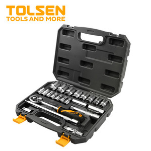 TOLSEN 15139 렌치 키트 자동 수리 도구 세트 22pcs 1/2 "소켓 가정용 도구 세트