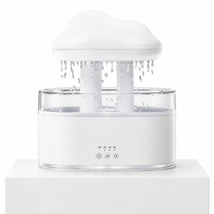 Wholesale 500ml <strong>Cloud</strong> Rain Humidifier <strong>Raindrop</strong> Aroma <strong>Diffuser</strong> Mushroom Lamp 7 LED Color Light Timer Home Bedroom OEM Gift Use - Product Image 6