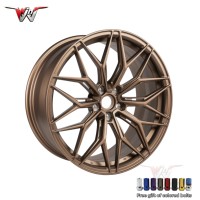 Jantes de voiture en bronze à 5 branches, concaves profondes, en alliage d'aluminium forgé sur mesure, 18 19 20 21 22 pouces, 5x112 pour BMW G20 G30 M3 M4