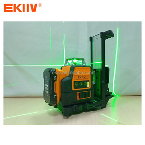 EKIIV Piso barato al aire libre <span class=keywords><strong>360</strong></span> <span class=keywords><strong>grados</strong></span> autonivelante 12 líneas Niveles <span class=keywords><strong>láser</strong></span> rotativos 3D Verde con soporte Niveles <span class=keywords><strong>láser</strong></span> rotativos - Product Image 3