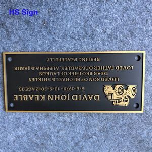 <span class=keywords><strong>Plaque</strong></span> commémorative personnalisée en bronze gravée avec <span class=keywords><strong>plaque</strong></span> de fond et impression photo UV pour les funérailles et les cimetières - Product Image 2