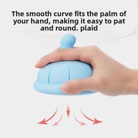 Masseur de tétine en silicone pour bébé, design doux pour masser la tête, anti-régurgitation, soulagement des gaz du nouveau-né, outil de tapotement dorsal