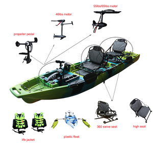 <span class=keywords><strong>Kayak</strong></span> de pêche modulaire en promotion, 13,8 pieds, tandem 2 places, propulsion à pédales, <span class=keywords><strong>coque</strong></span> rigide non gonflable, canoë, fabrication OEM, directement de l'usine - Product Image 4