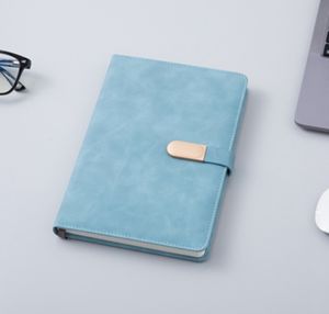 Cuaderno promocional de cuero PU con logotipo personalizado tamaño A5, diario de bolsillo, cuaderno de costura con hebilla pequeña, cuaderno promocional con <span class=keywords><strong>cambio</strong></span> de Color - Product Image 3