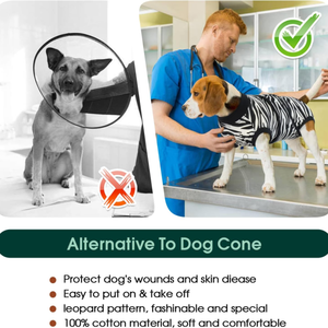 WL 7A 급 항균 직물 남성 여성 개 봄 여름 수술 후 복구 세트 의류를위한 Onesie 애완 동물 의류 - Product Image 4