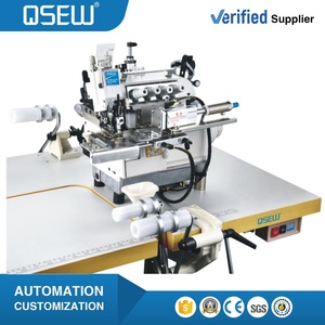 QS-5100D-4-EXT-CL <b>High</b> Speed <b>Bed</b> Collar <b>Top</b> and Bottom Feed Industrial Overlock Industrial Sewing Machine - Product Image 1