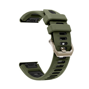 Nouveauté - <span class=keywords><strong>Bracelet</strong></span> de <span class=keywords><strong>montre</strong></span> en silicone Quickfit bicolore 22 mm 26 mm pour <span class=keywords><strong>Garmin</strong></span> Fenix 7X Pro 6 - <span class=keywords><strong>Bracelet</strong></span> de remplacement - Product Image 1