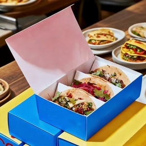 Caja para Llevar Tacos, Impresa con Logotipo Personalizado, Hecha con Materiales Reciclados y Degradables, para Comida Rápida - Product Image 1