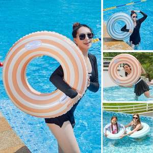 Flotador Inflable de PVC con Rayas para Adultos, Diámetro de 33 Pulgadas, para Piscina - Product Image 3