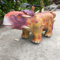 SGD41 enfants voiture électrique réaliste dinosaure tour dessin animé Animatronic Triceratops dinosaure batterie voiture