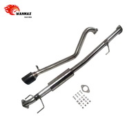 Système d'échappement haute performance à sortie unique en acier inoxydable 304 avec embout en fibre de carbone pour Toyota Hilux Vigo 2004-2015