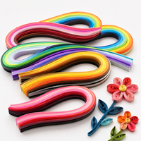 Vente en gros de bandes de papier à quilling YUCHEN colorées, couleurs assorties, imprimées en typographie, taille personnalisée pour la création de cartes et l'artisanat du papier
